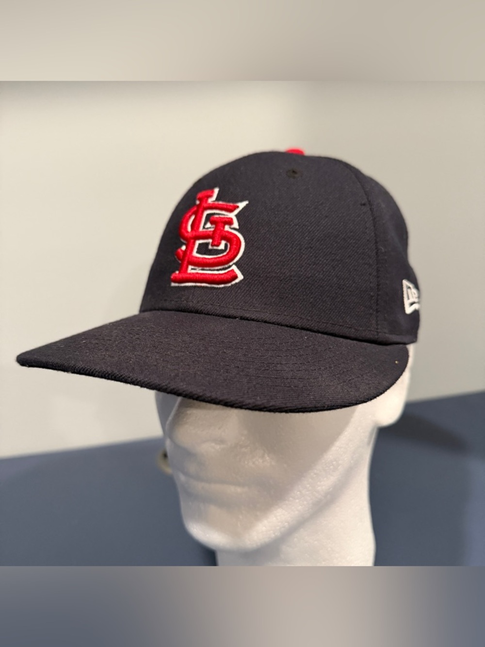New Era St Louis Cardinals Hat 7 1/8 Navy Blue Red Fitted MLB Baseball Cap